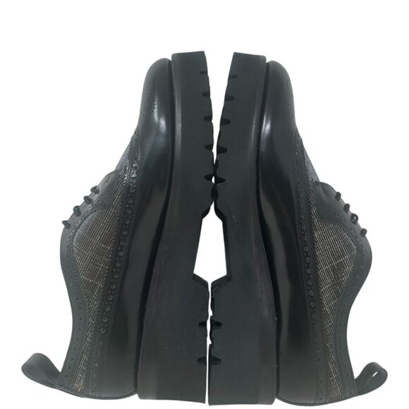 The Office of Angela Scott Miss Lucy Derby Black Wingtip Platform Oxford 13 - Picture 8 of 16